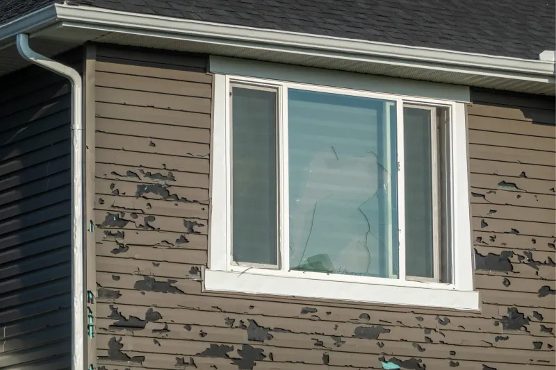 Identifying hail damage on siding