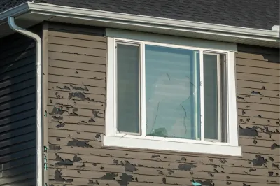 Identifying hail damage on siding