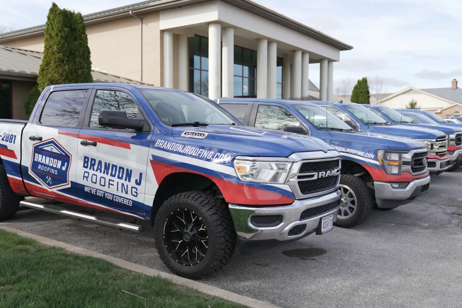 Brandon J Roofing professionals completing a roofing project
