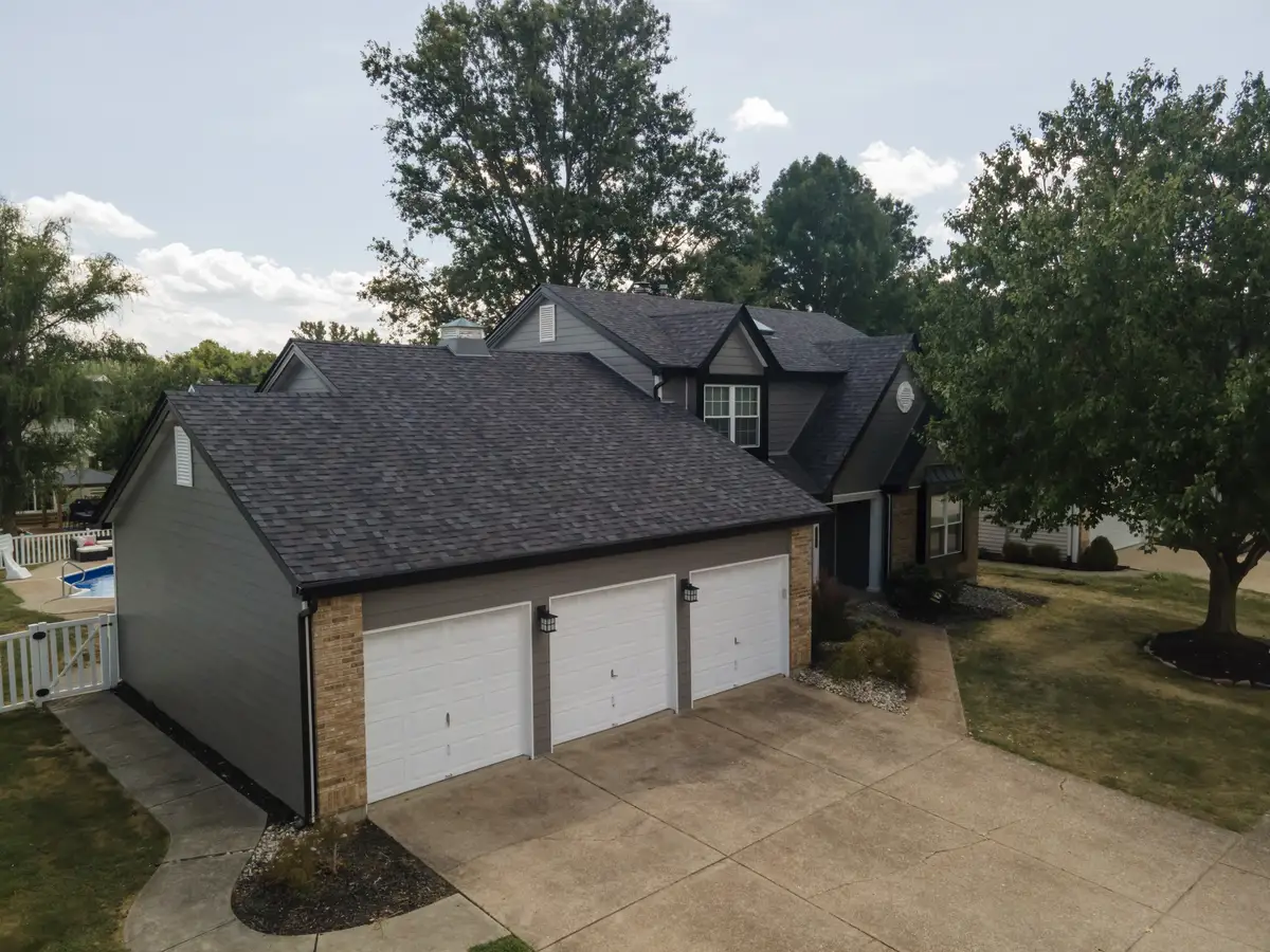 Completed gutter installation on residential home — Brandon J Roofing